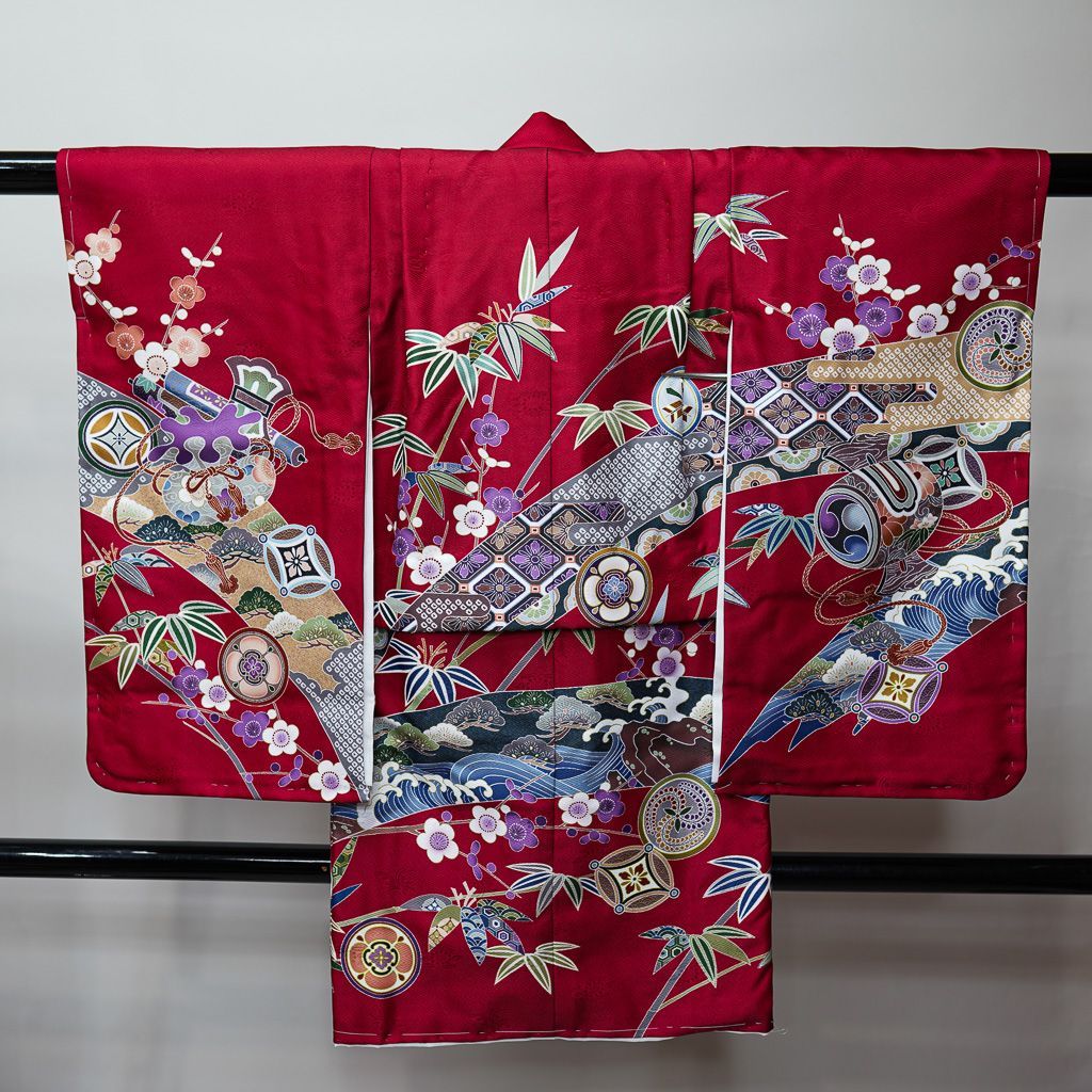 七五三 三歳 男児 被布着物フルセット 日本製 陽気な天使 祝着 男の子