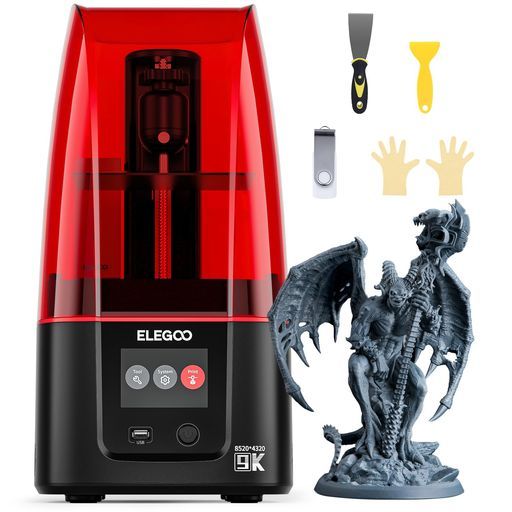 ELEGOOMARS4MSLA3Dプリンター7インチ9KモノクロLCD付きUVレジン光造形プリンターマルチプリントモード印刷サイズ153.36x77.76x175mm3|6.04x3.06x6.89インチ