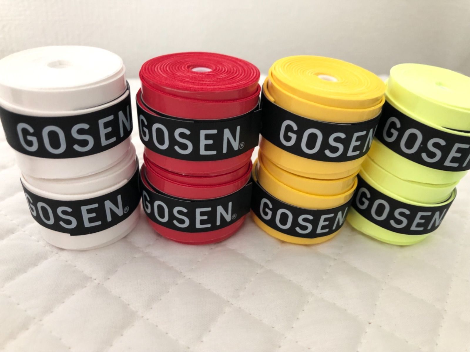 94%OFF!】 GOSEN グリップテープ 2個 迅速発送 白色 ゴーセン 色変更可ホワイト5