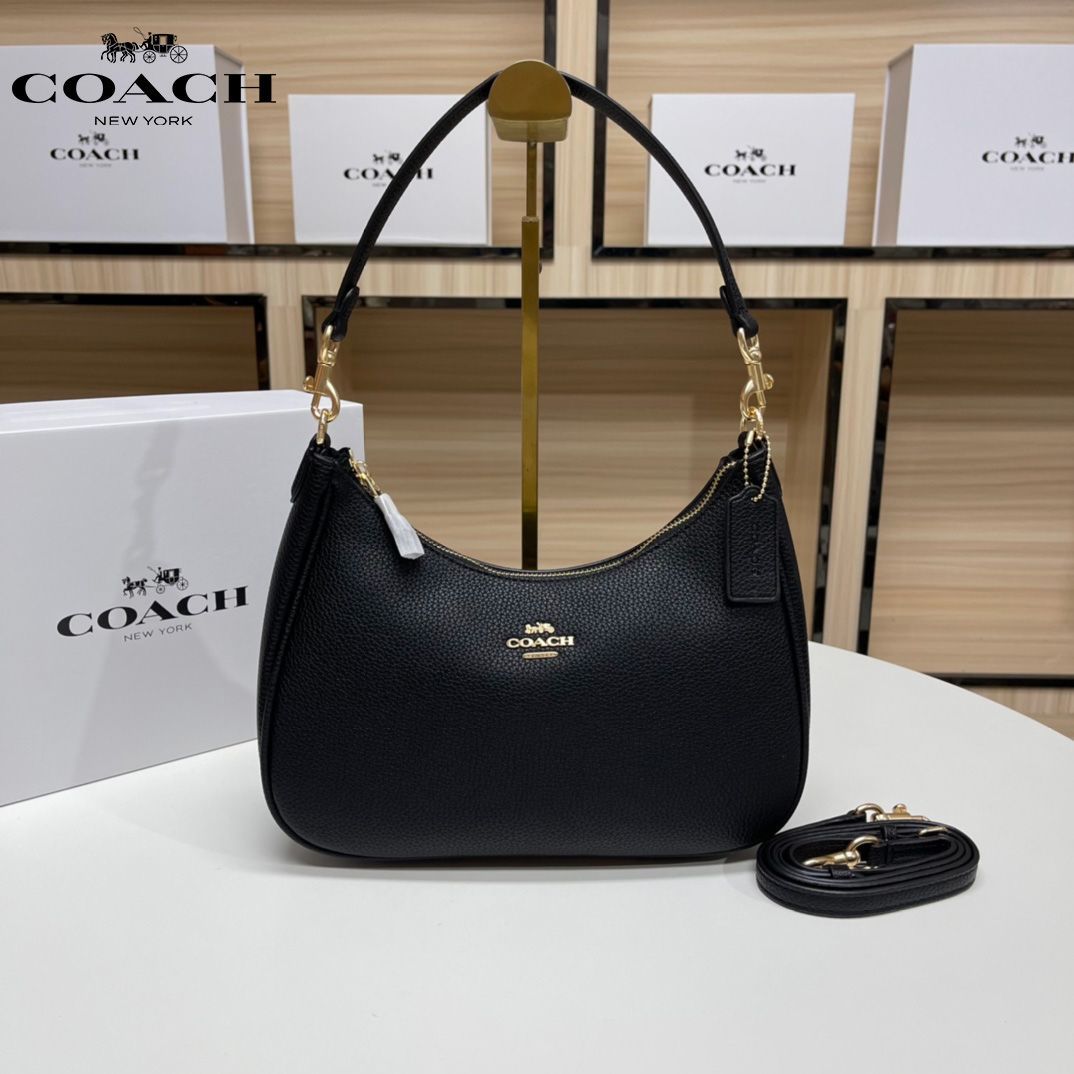 新品 COACH（コーチ）テリー ホーボートートバッグ レザー ブラック CJ517 - メルカリ