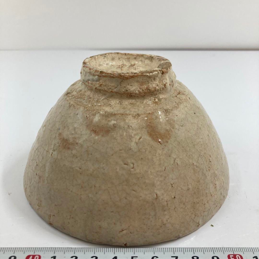 ☆茶3 無形文化財 萩焼 野坂康起 茶碗 共箱 口径14㎝ 東な6-0513①