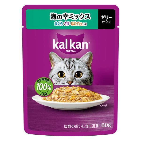 同梱不可 120個セット マースジャパン カルカンパウチ 海の幸ミックス まぐろ さけ ほたてだし入り 60g