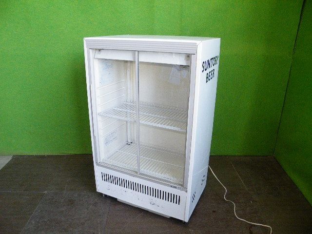 サンヨー 冷蔵ショーケース SMR-76 キャスター付き 幅670×奥行420×高さ1070mm 単相100V C-1542