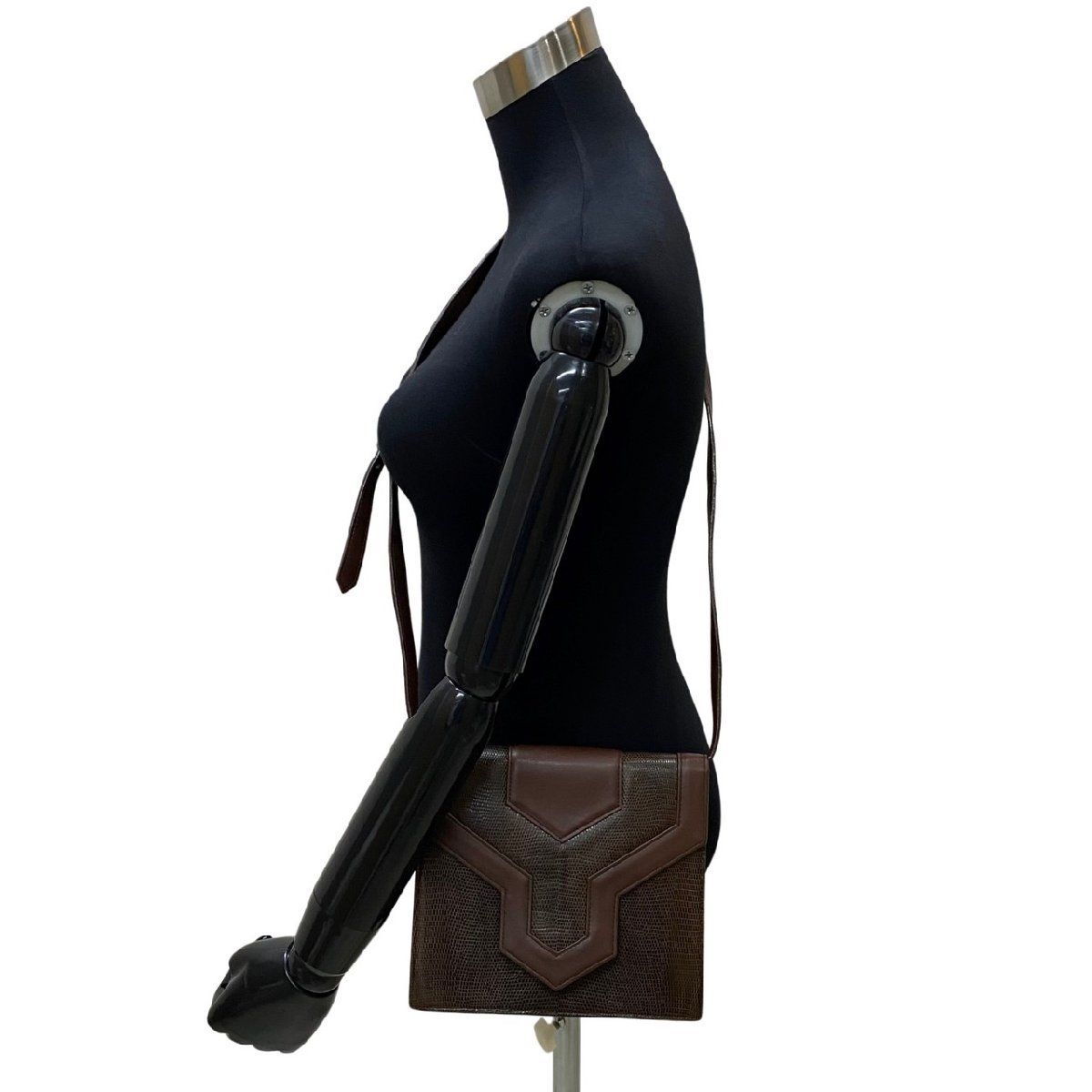 極 美品 希少品 Yves Saint Laurent イヴサンローラン レザー 本革