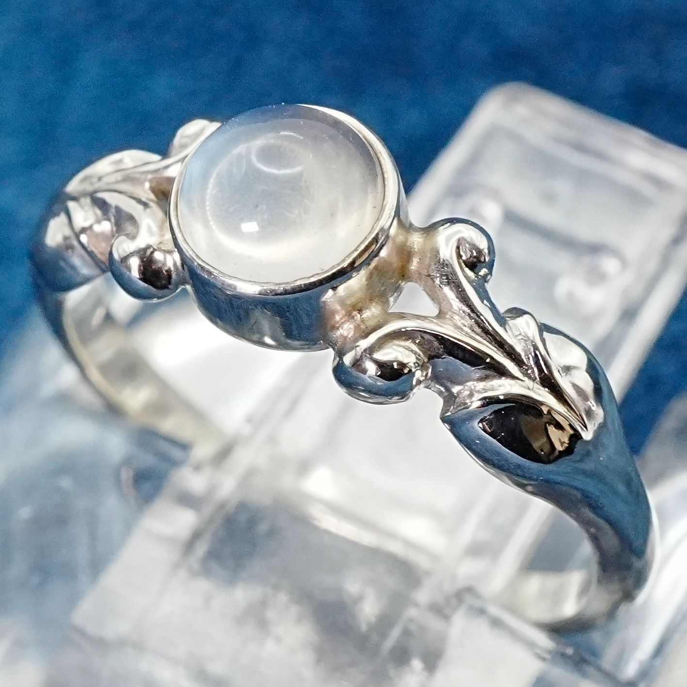 新品・未使用　ジョージジェンセン　「品名５５（ムーンストーン）」リング 新品・未使用 ジョージジェンセン 「品名55（ムーンストーン