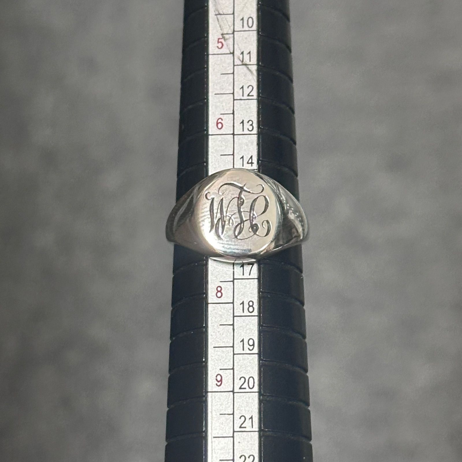At Last ＆ Co シグネット シルバー リング モノグラム 未使用品 At Last ＆ Co シグネット シルバー リング モノグラム
