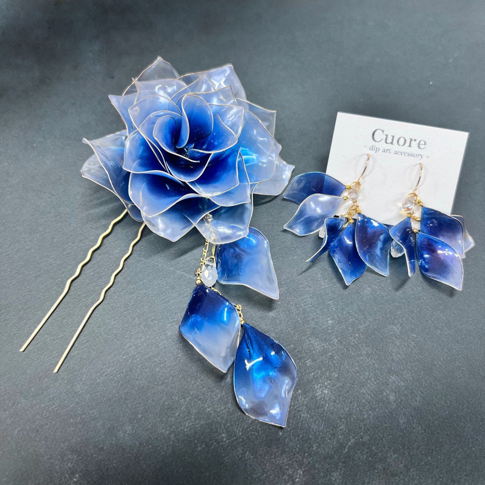 青薔薇 「夢叶う」かんざし h4069 - メルカリ