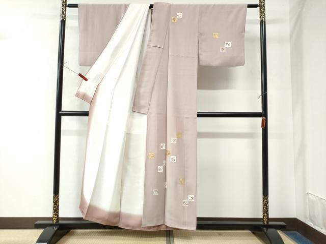 平和屋着物○訪問着 色紙草花文 金彩 正絹 逸品 CAAW7489yc - メルカリ