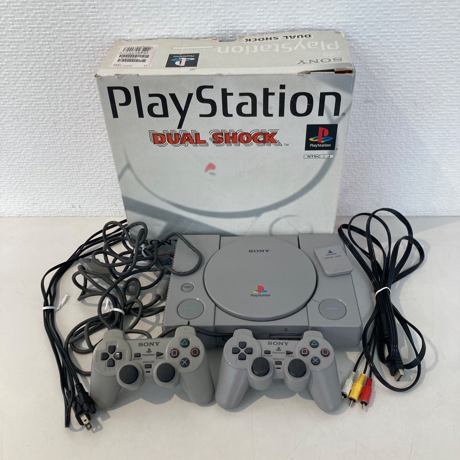 SONY ソニー PlayStation DUAL SHOCK プレイステーション SCPH-7000 本体 コントローラー メモリーカード付き グレー き