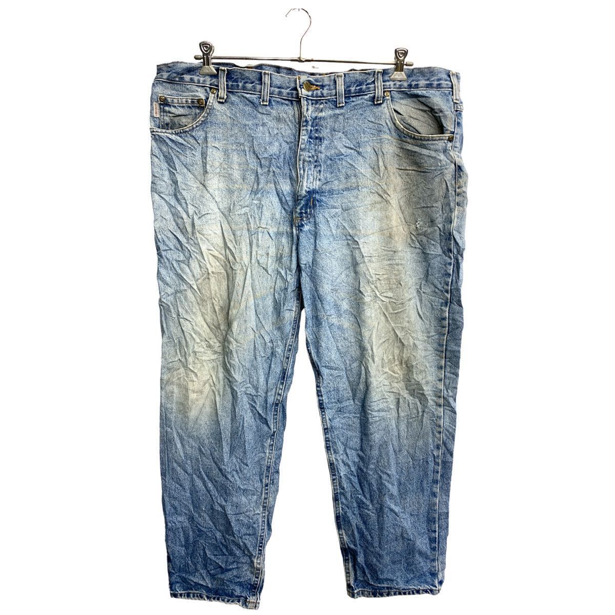 Carhartt デニムパンツ W44 カーハート リラックスフィット ビッグサイズ ブルー コットン 古着卸 アメリカ仕入 2403-122