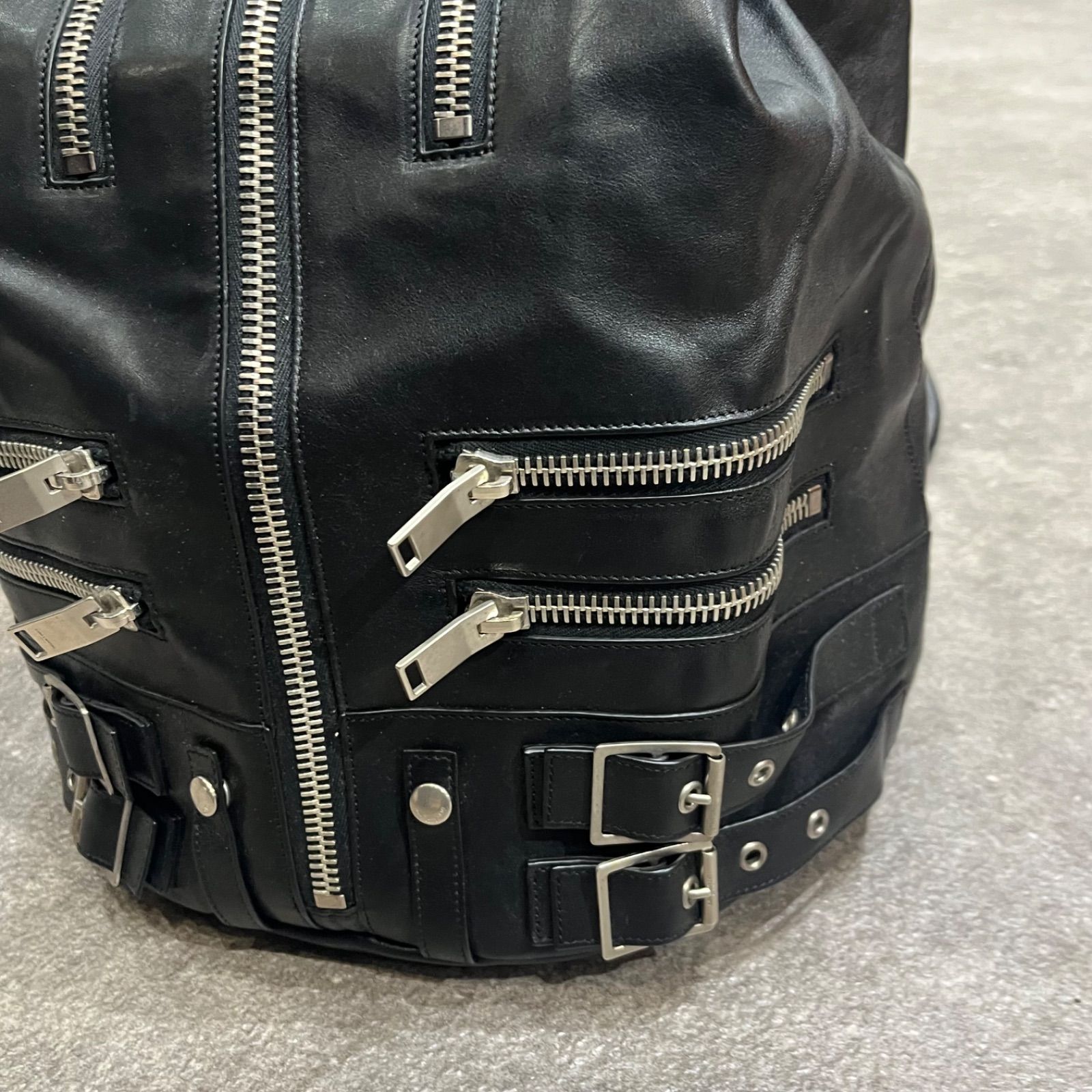 Saint Laurent Paris 14AW Archive エディ期 レザーライダースバック 