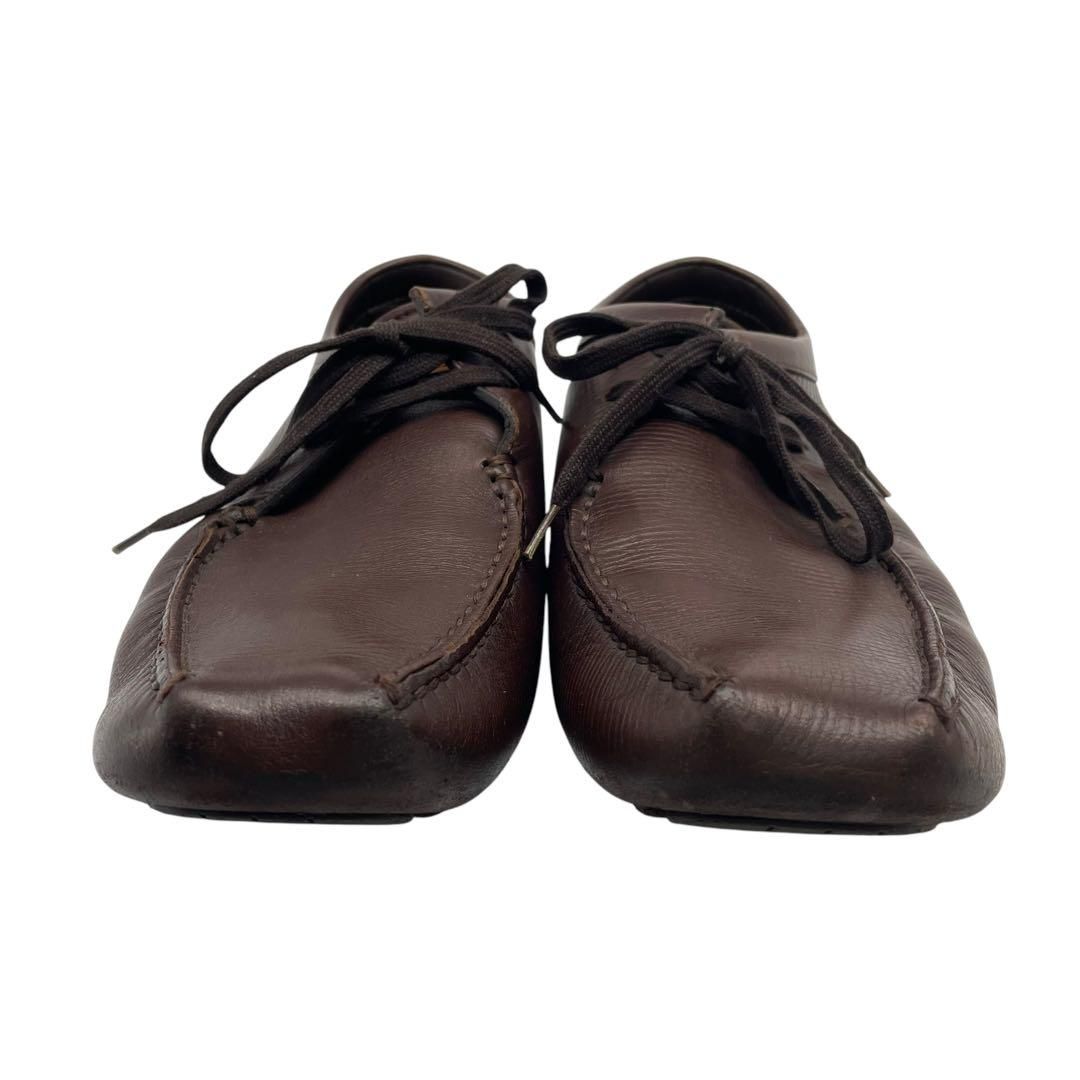 ルイヴィトン ドライビングシューズ チロリアン メンズ レザー 茶 6