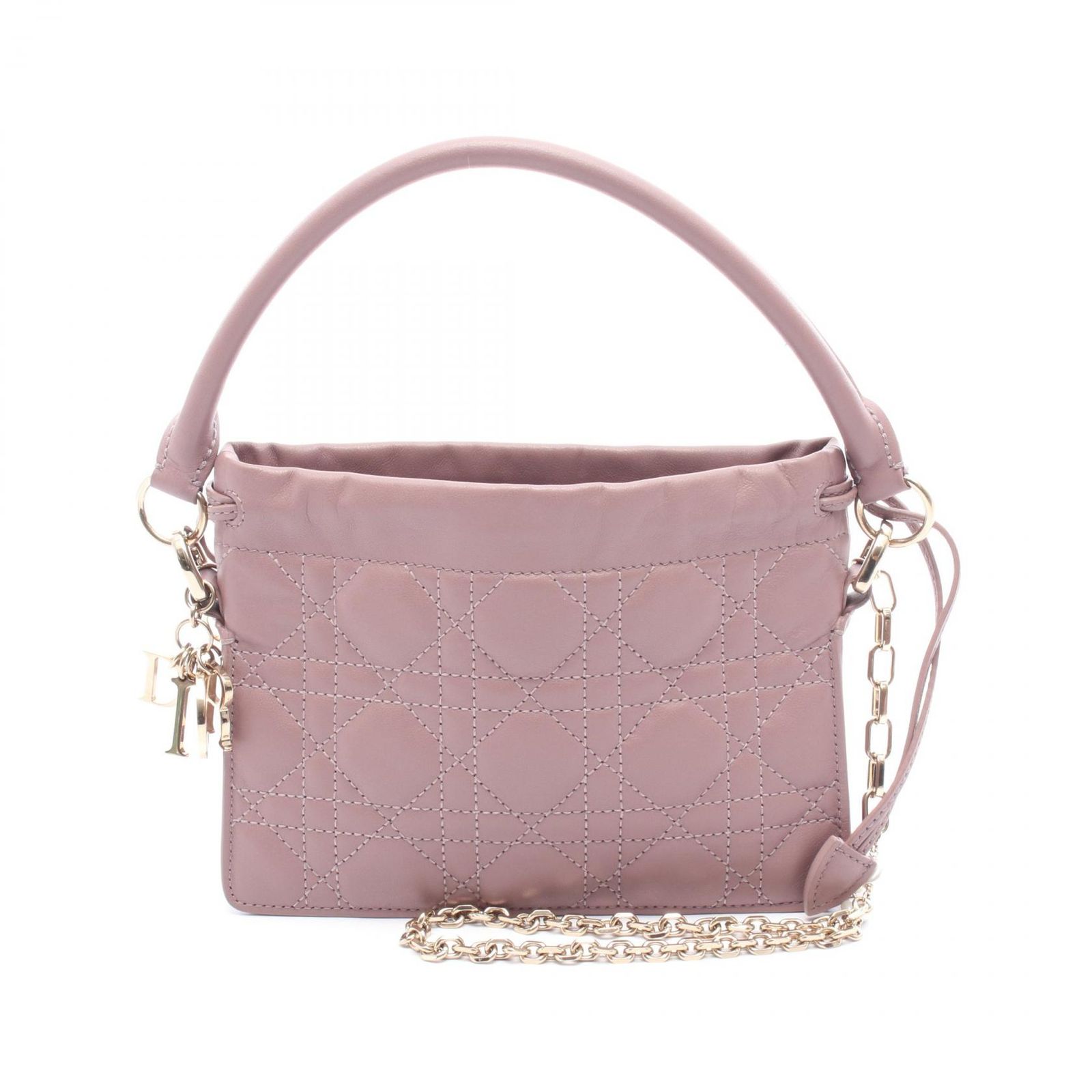 ディオール Dior ショルダーバッグ ミリー カナージュ パープル ラムスキン 羊革 レディディオール カナージュ ミリー レディース Used A