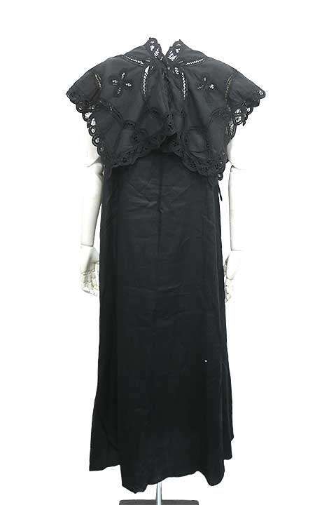 BEARDSLEY ビアズリー ワンピース ブラック 麻 フリーサイズ ボレロ付き_S28_セルモアから _s-1257-r28