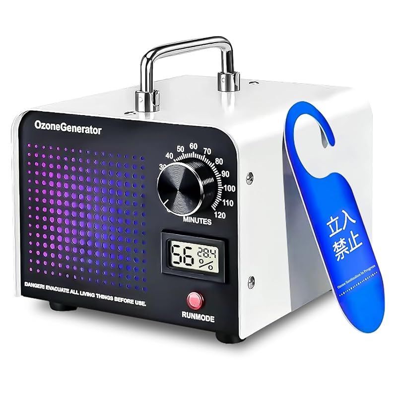 オゾン発生器 業務用オゾン脱臭器 120分タイマー 家庭用 省エネ 静音 脱臭装置 消臭 日本語説明書付き 10000mg h 0