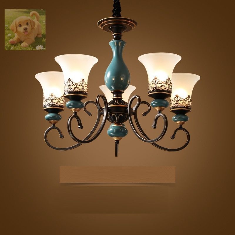 新入荷 高品質 ヨーロッパスタイルシャンデリア ライト 鉄シャンデリア ランプ レストランシャンデリア ベッドルーム 照明 5灯
