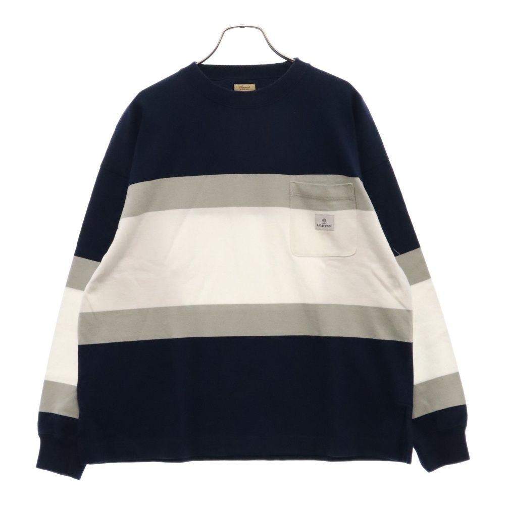 sanca (サンカ) M/Border L/S ボーダー ロングスリーブTシャツ ホワイト/ネイビー