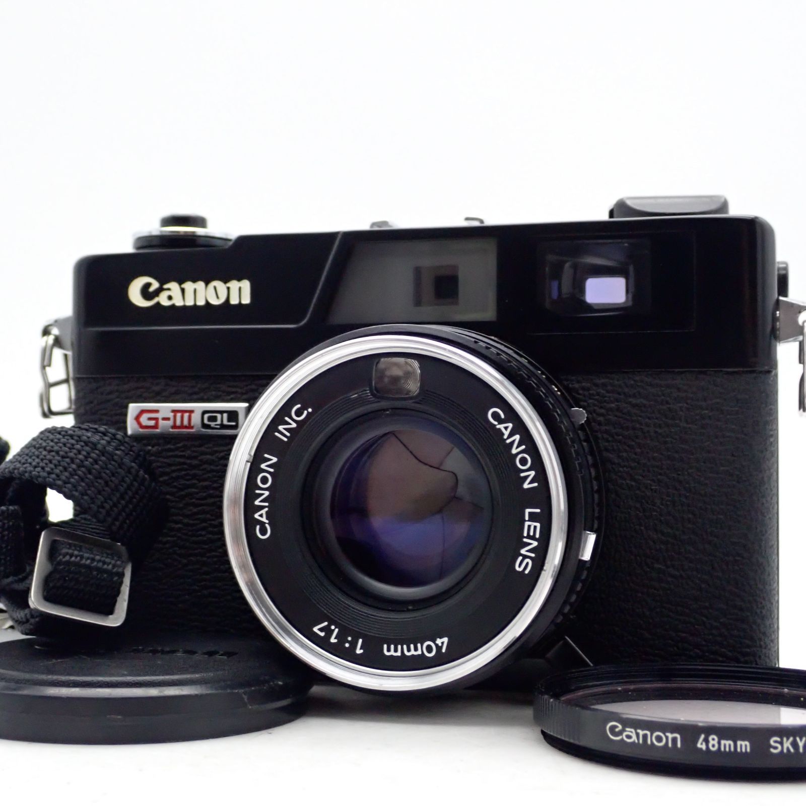 上品 Canon Canonet QL17 G-III G3 ブラックペイント 40mm f1.7 レンジファインダー コンパクトフィルムカメラ A36453