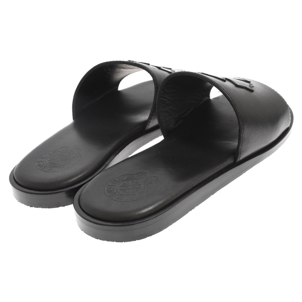 CHROME HEARTS (クロムハーツ) LEATHER SANDALS CH SLIDE CHプラス 