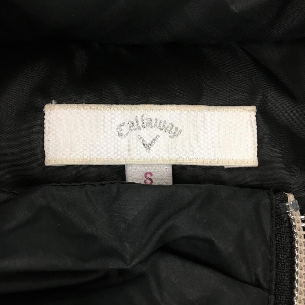 キャロウェイ 4WAYダウンジャケット 黒 チェック地模様 袖・裾