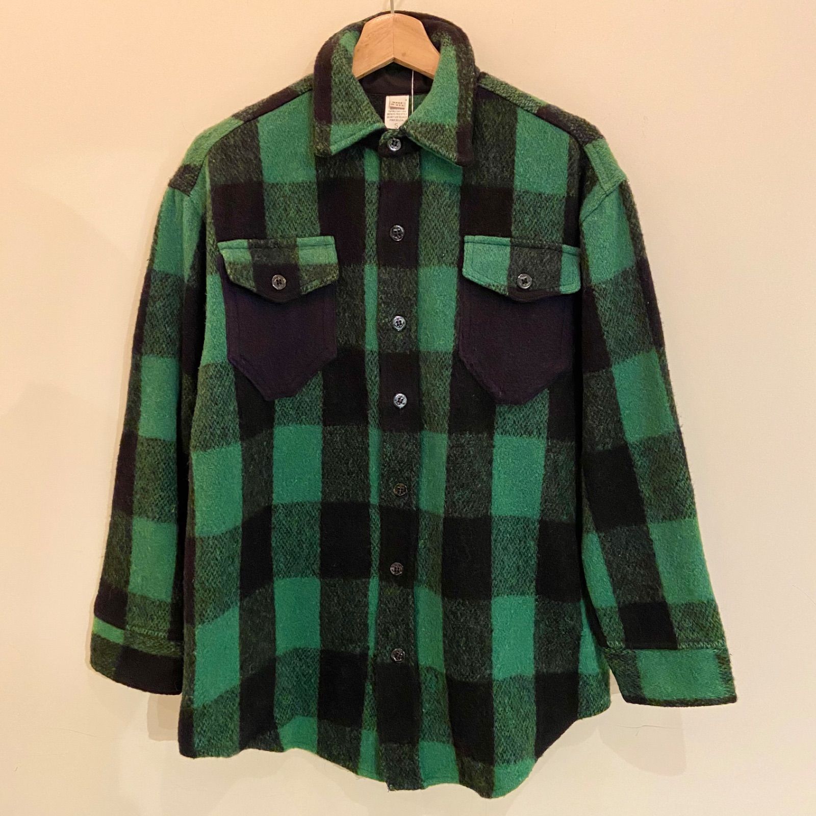U.S vintage wool buffalo check shirt ／ ヴィンテージ ウール 