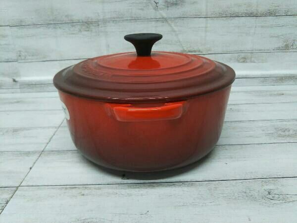 美品 LE CREUSET ル・クルーゼ 両手鍋 ココット 直径:20cm 容量:2.6L