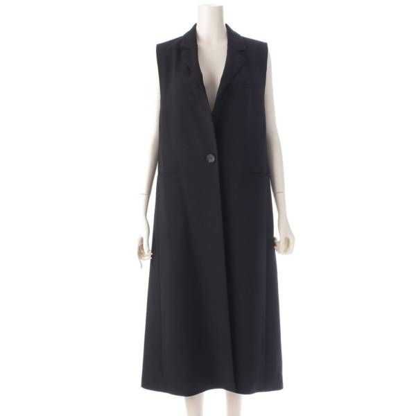 アドーア 22AW バックサテンクレープ ジレ ロングベスト 531-3150204