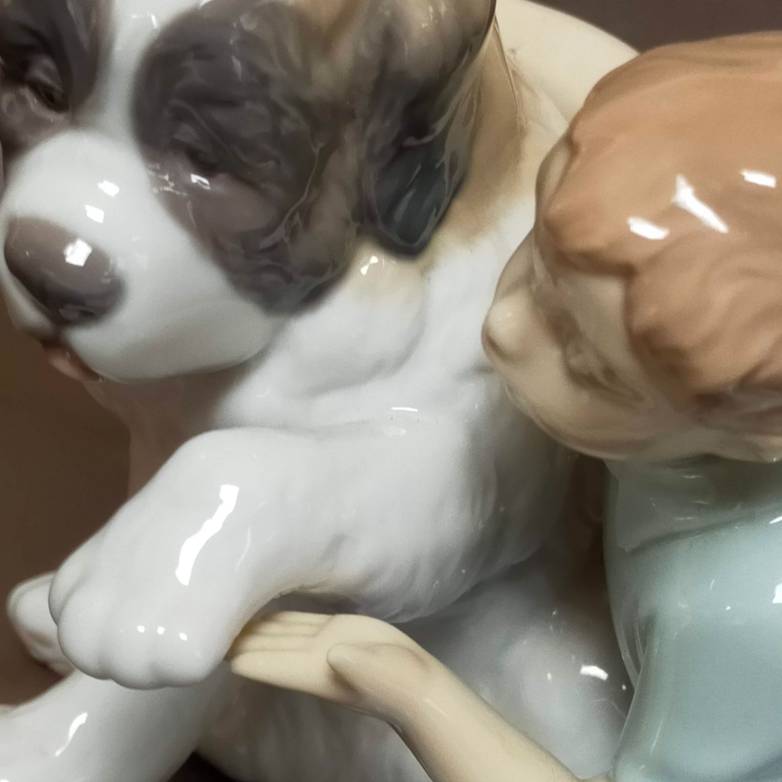 美品】NAO (ナオ) 少年と犬 フィギュリン スペイン セントバーナード 