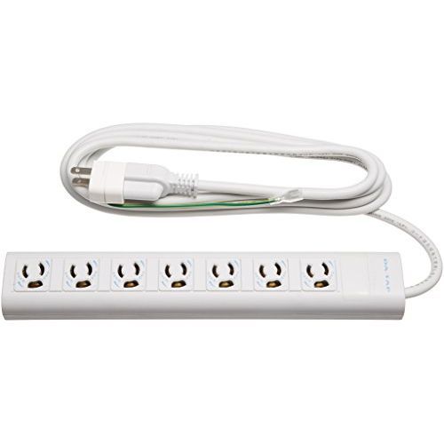 エレコム 電源タップ マグネット付 抜け止め防止 3pin-2pin変換アダプタ付 3pin 7個口 3m(簡易パッケージ) ホワイト T-H3730NM （1点）