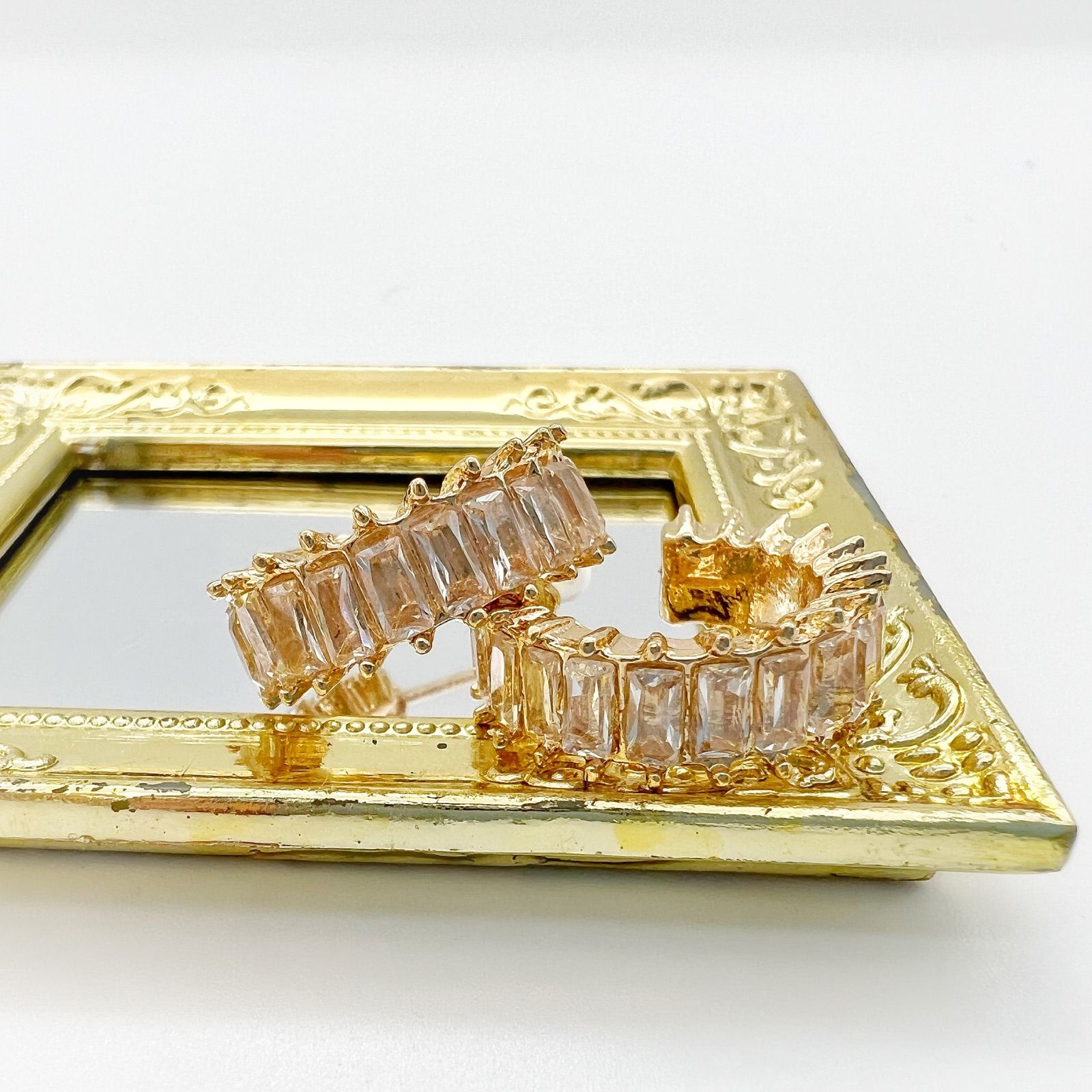 メルカリShops - G044 ピアス リング ゴールド K18 最高級 ダイヤモンド プレゼント
