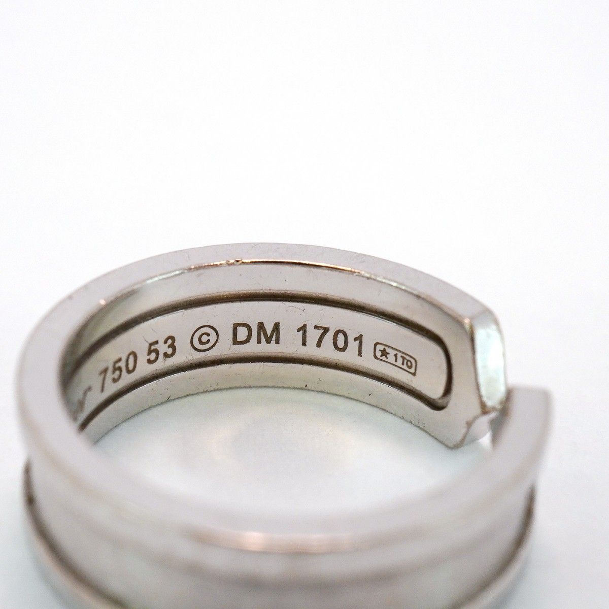 5jdb0729】カルティエ リング C2 K18WG ホワイトゴールド ＃53【中古  