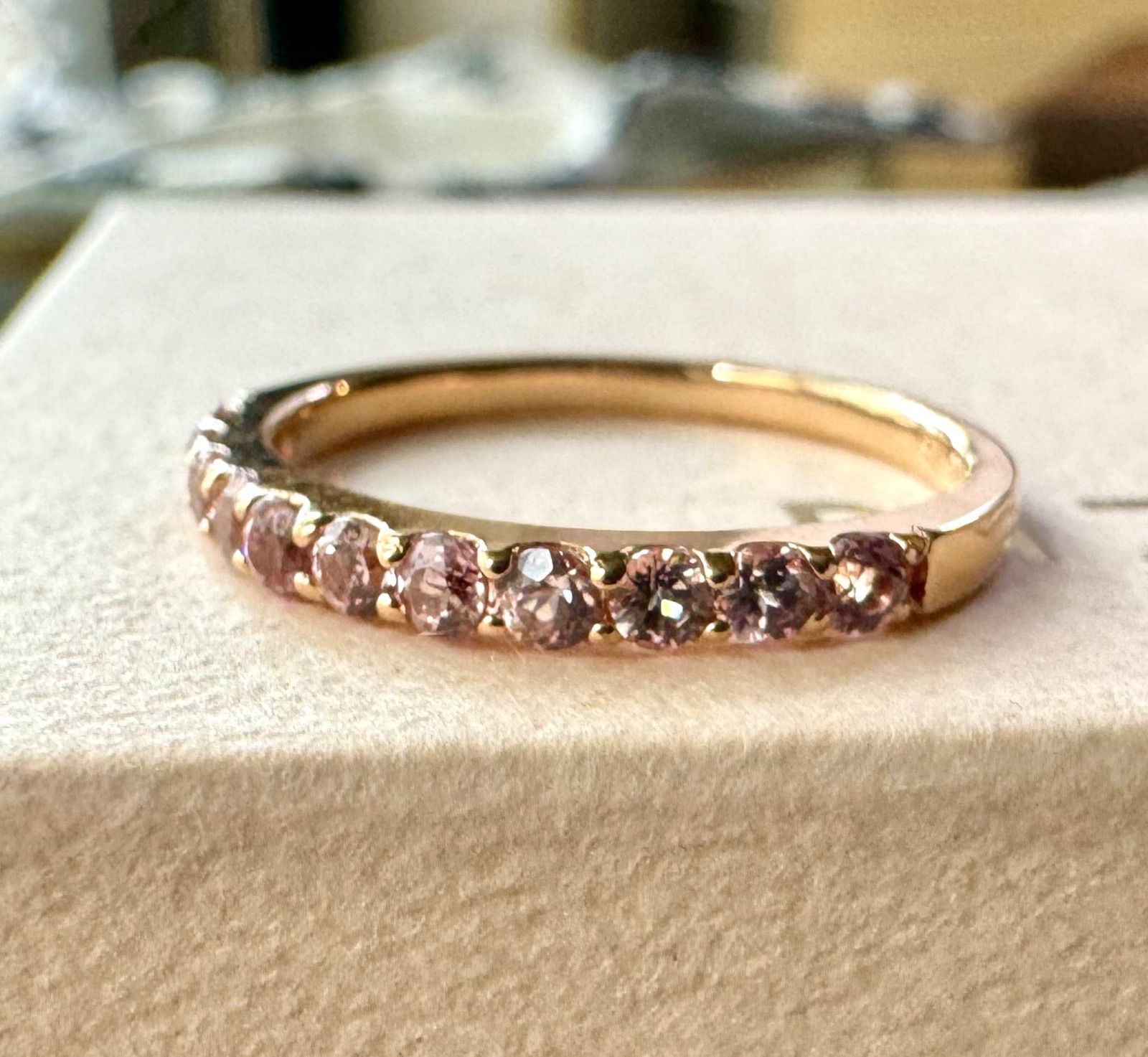 bizoux K18 YG シャンパンガーネット リング 9号 【公式通販】