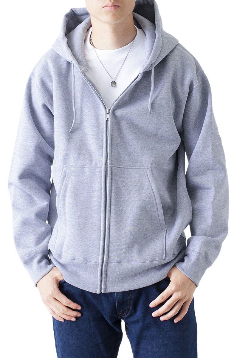 L_ヘザーグレー [ティーシャツドットエスティー] パーカー 無地 厚手