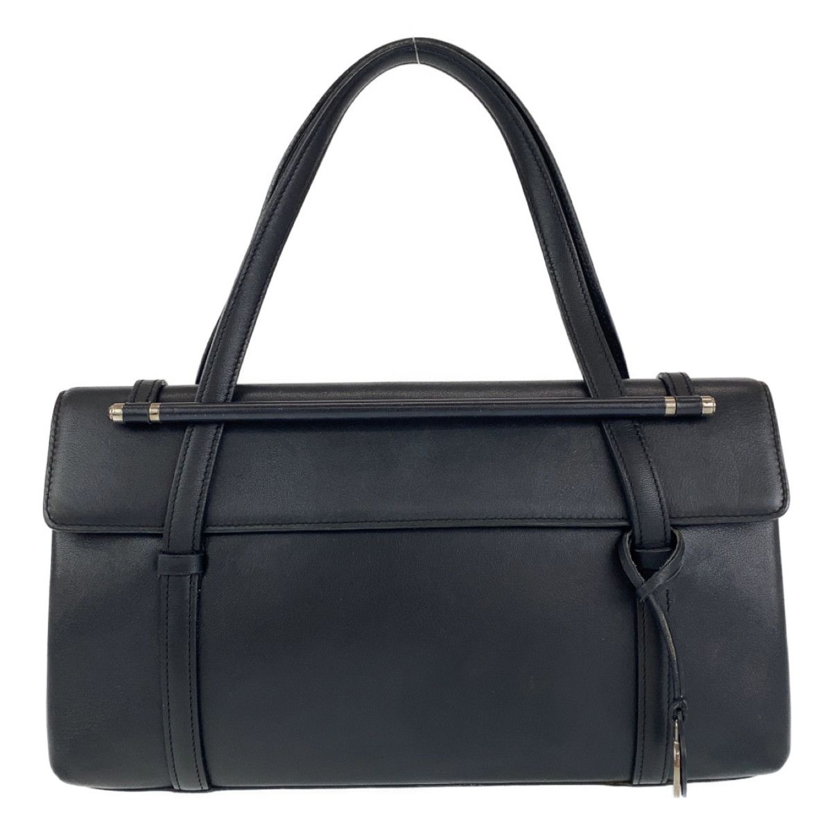 美品 CARTIER カルティエ カボション ブラック 黒 シルバー金具 レザー 