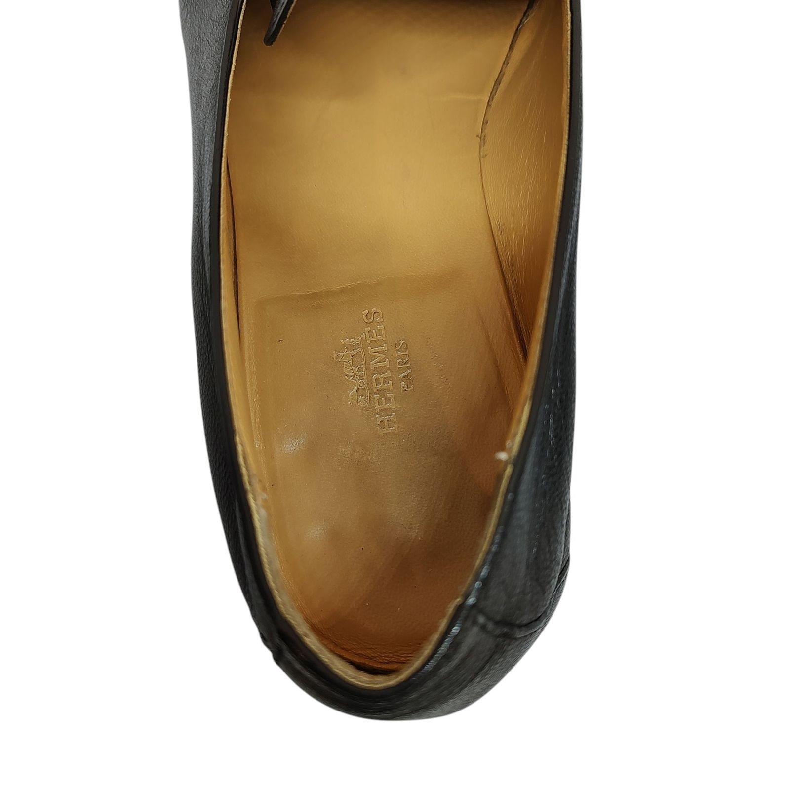 Hermes エルメス レザー ローファー シューズ 201407 ZH 42 ブラック