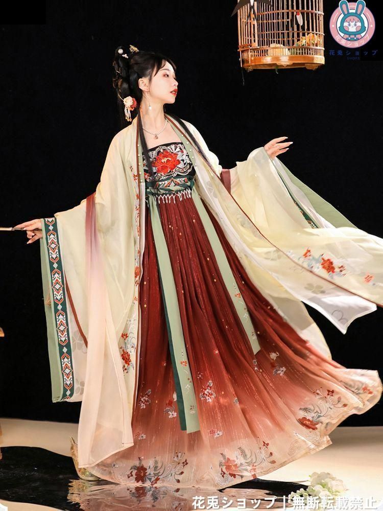 HF-96 豪華刺繍 漢服 かんふく 古風衣装 レトロ風 中華ロリータ