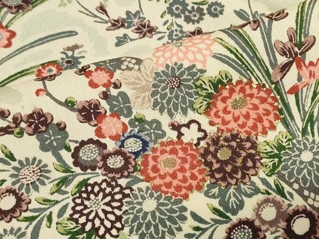 平和屋着物○上質な小紋 草花文 正絹 逸品 CAAU2887yc