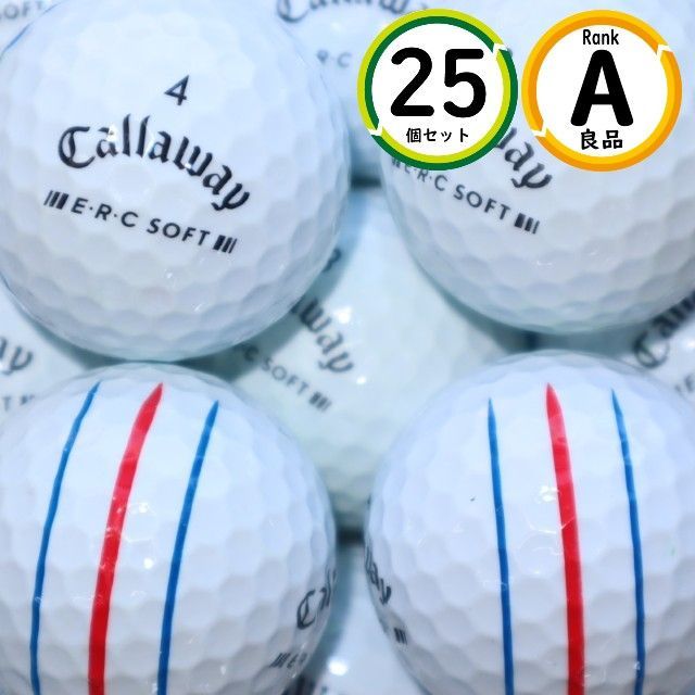 チョロ　キャロウェイERC SOFT新品25個とロストボールA級3個 Aランク 25個 Callaway ERC SOFT 良品 キャロウェイ 送料無料 E