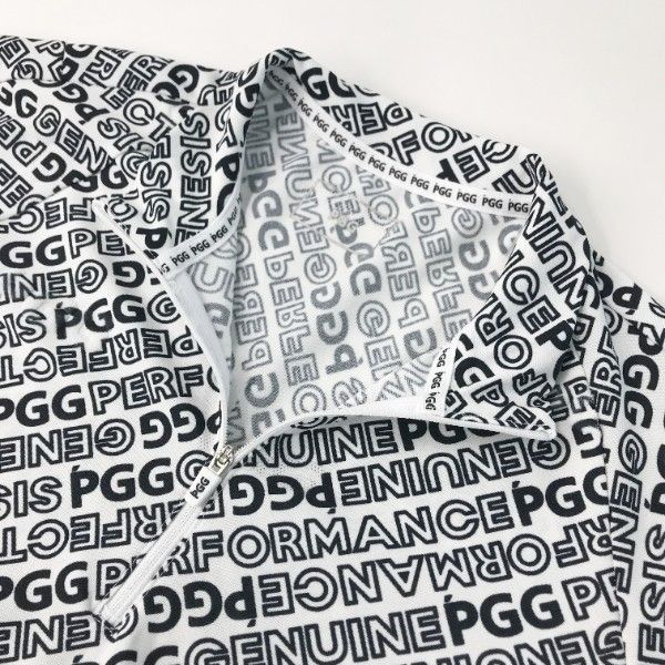 PGG PEARLY GATES ジップワンピース 総柄 ホワイト系 1
