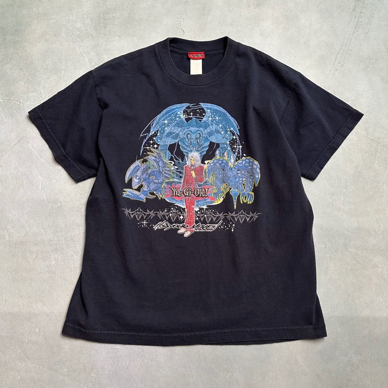 遊戯王 赤タグ ペガサス アニメTシャツ 黒 古着 - メルカリ