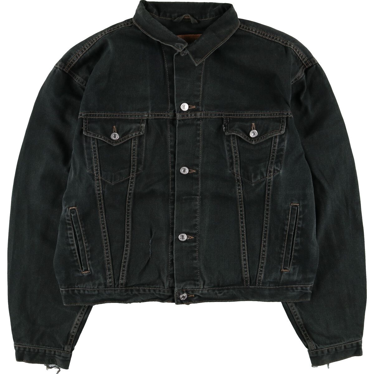 古着 90年代~ リーバイス Levi's ブラック デニムジャケット Gジャン メンズXXL相当 ヴィンテージ/eaa471732