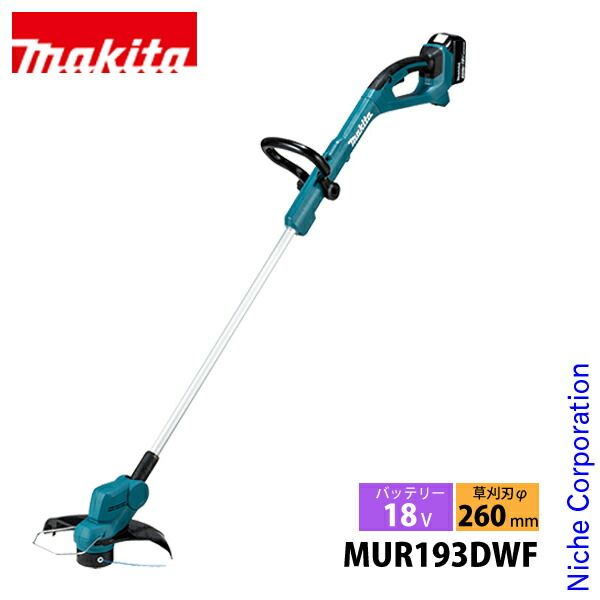 マキタ 18V 充電式草刈機 ナイロンコード バッテリー 充電器付き MUR193DWF
