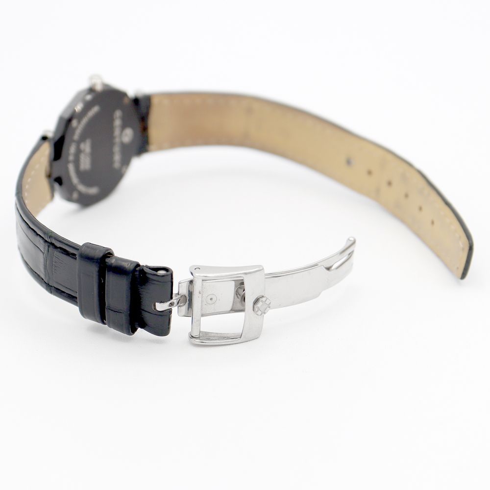 腕時計 CENTURY Timegem 1PDiamond Date Black Genuine Belt Genuine Buckle Ladies Quartz CENTURY Timegem 1PDiamond Date Black Genuine Belt Genuine Buckle