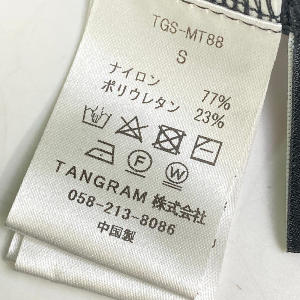 サイズ：S TANGRAM　タングラム  ハイネック 半袖Tシャツ  ブラック系 [240101343214] ゴルフウェア メンズ ストスト サイズ：S TANGRAM タングラム ハイネック 半袖Tシャツ ブラック