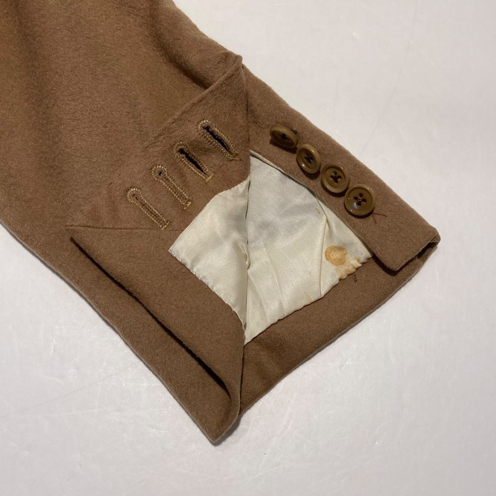 袖口本切羽 裏地シミ有