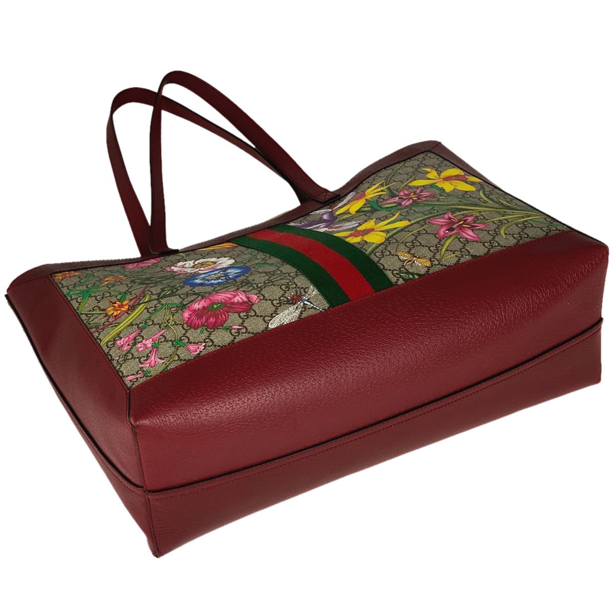 【GUCCIオフィディア フローラ 花柄 トート】ラージGG柄ショルダーバッグ グッチの“フローラ”バッグ、ウェブ＆ダブルGの「オフィディア