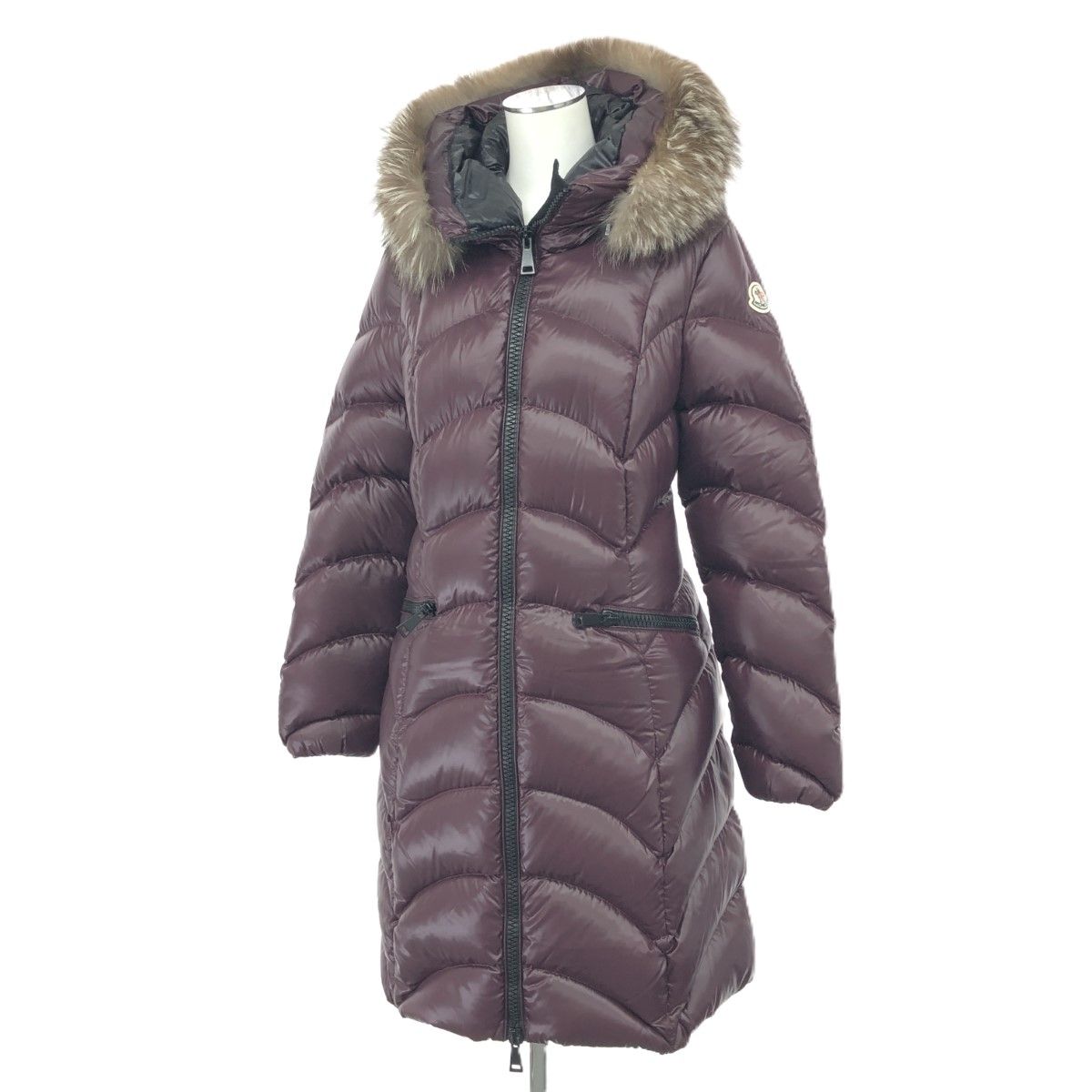 希少 黒入荷！ モンクレール MONCLER 良好 ALBIZIA ロング フォックスファー ジャケット・アウター
