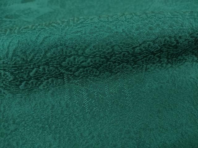 平和屋着物○久保田一竹 幻の辻が花 色無地 草花地紋 芥子色 金通し地