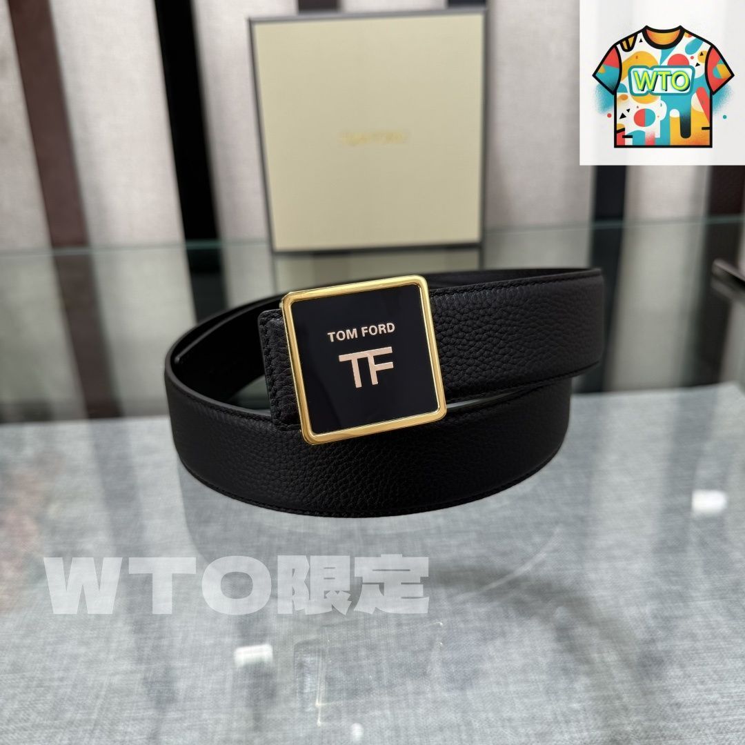 TOM FORD レザーベルト TOM FORD トム・フォード メッシュ レザーベルト | ブラウン