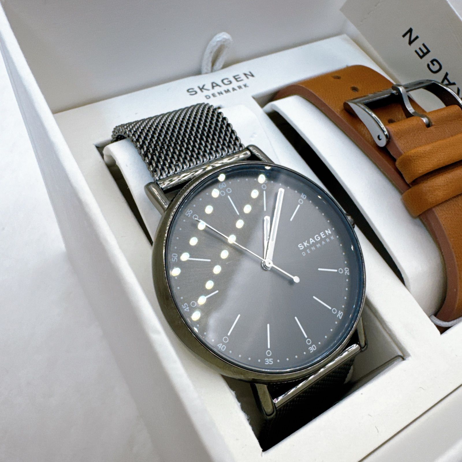 美品 SKAGEN スカーゲン 腕時計 SIGNATUR クオーツ 40mm 美品 SKAGEN スカーゲン 腕時計 SIGNATUR クオーツ 40mm
